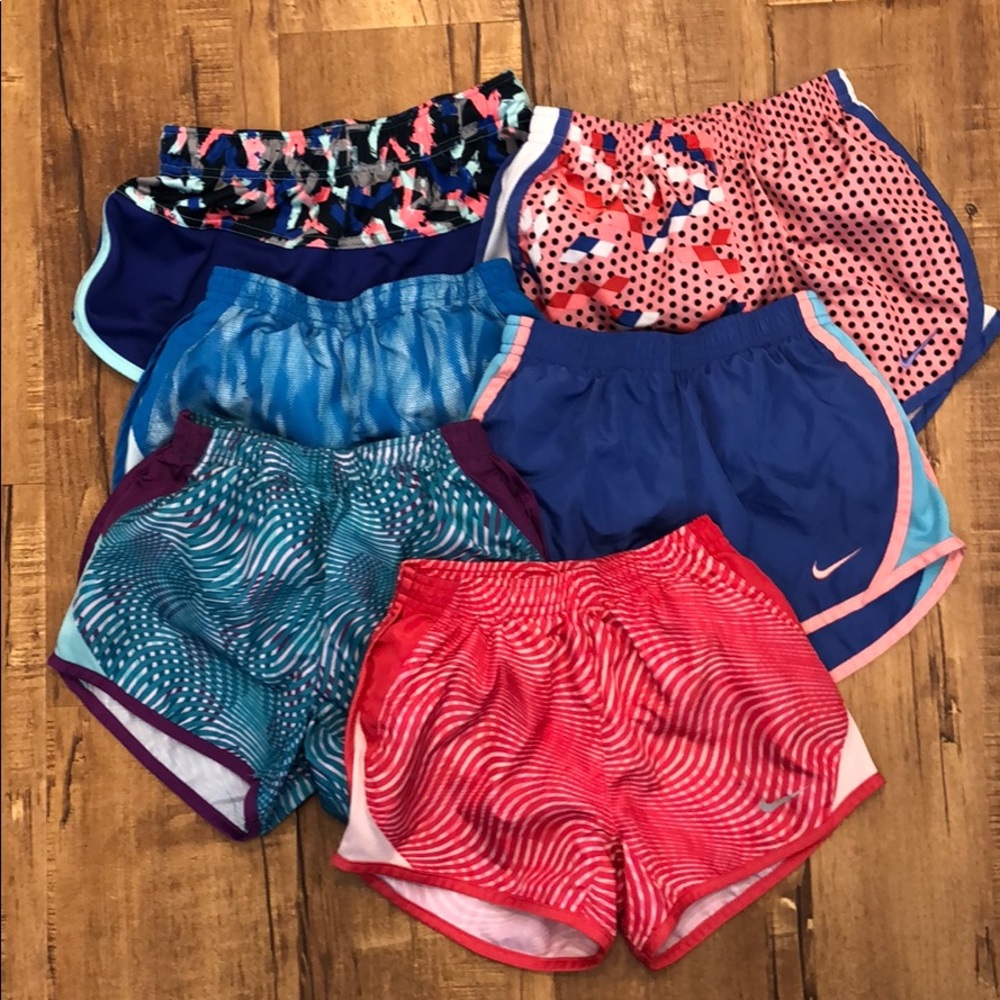 Lot of 6 girls athletic shorts.